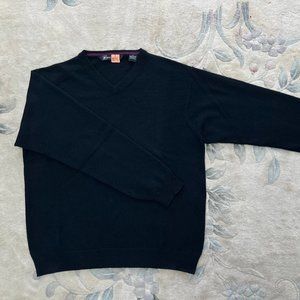 Cashmere sweater (V-neck) large, black